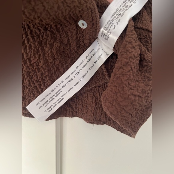 Zara Brown Textured Women's Crop Top Sz. XS - Picture 6 of 9